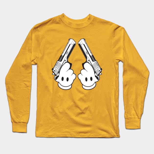 Toon Hand-Guns Long Sleeve T-Shirt by Woah_Jonny